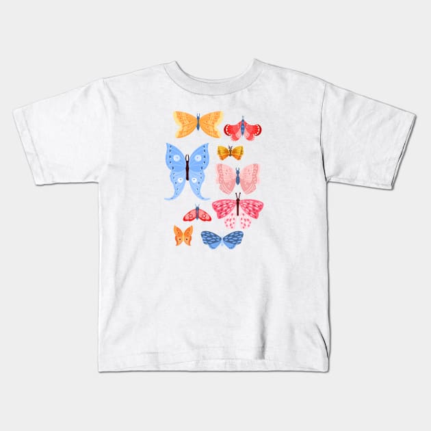 Butterflies Kids T-Shirt by Valeria Frustaci 